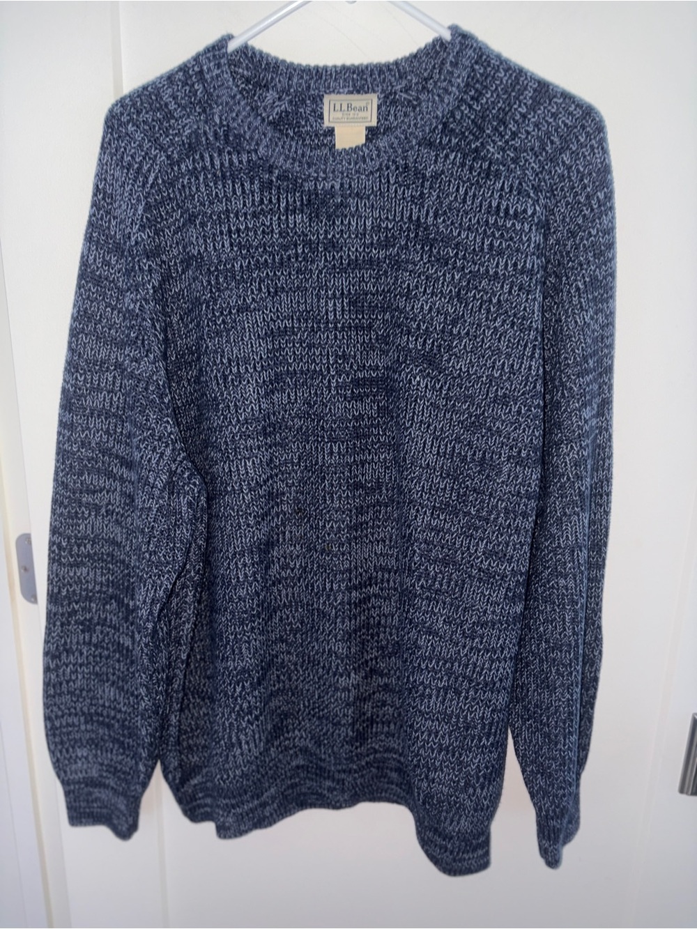 NWOT L.L. Bean marled shaker knit crewneck sweater men's XL Reg 294148